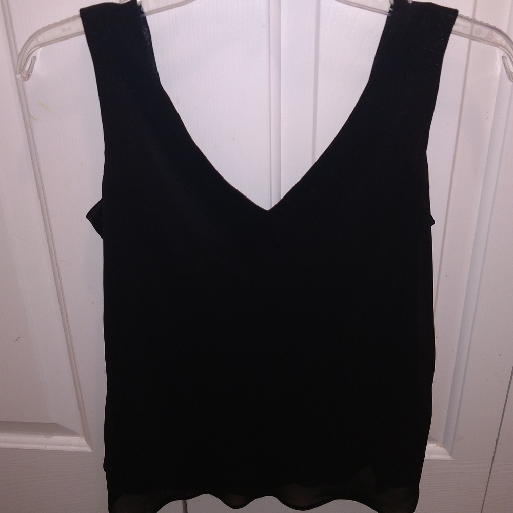 Alex Evenings Black Layered Blouse